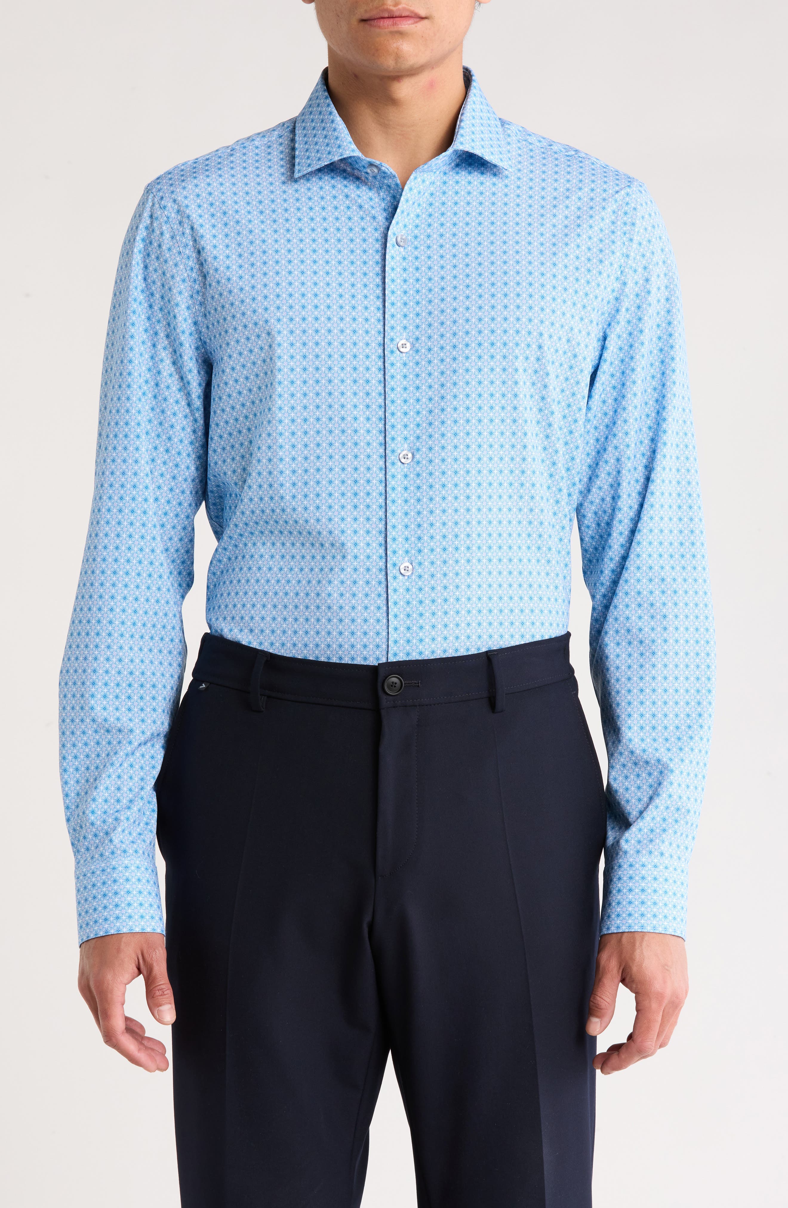 Perry Ellis Performance Tech Slim Fit Dress Shirt