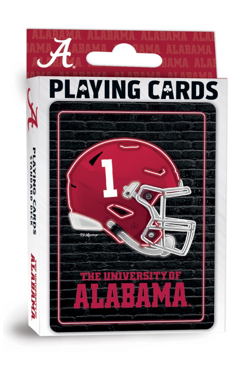 Alabama Crimson Tide Neon Playing Cards, Main, color, Multicolor
