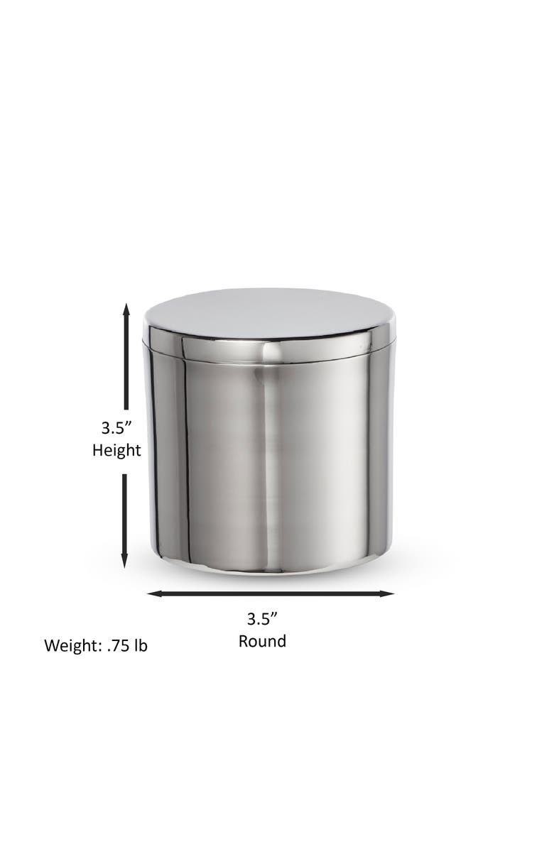 ROSELLI TRADING COMPANY Modern Round Canister, Alternate, color, Silver