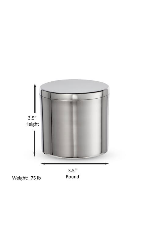 Roselli Trading Company Modern Round Canister In Silver