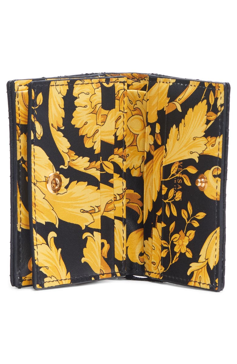 Versace Virtus Leather Wallet on a Chain, Alternate, color,