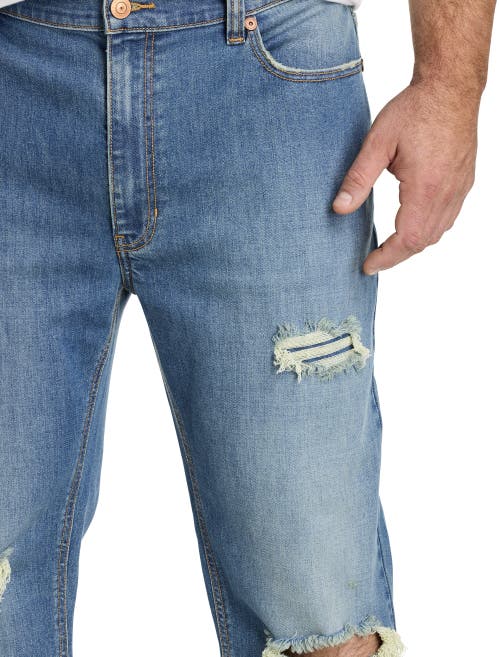 TRUE NATION BY DXL TRUE NATION BY DXL BIG & TALL RIPPED TAPERED-FIT JEANS