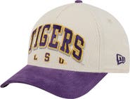 New Era Men's New Era Purple/Cream LSU Tigers Arch Two-Tone Corduroy 9FORTY A-Frame Adjustable Hat
