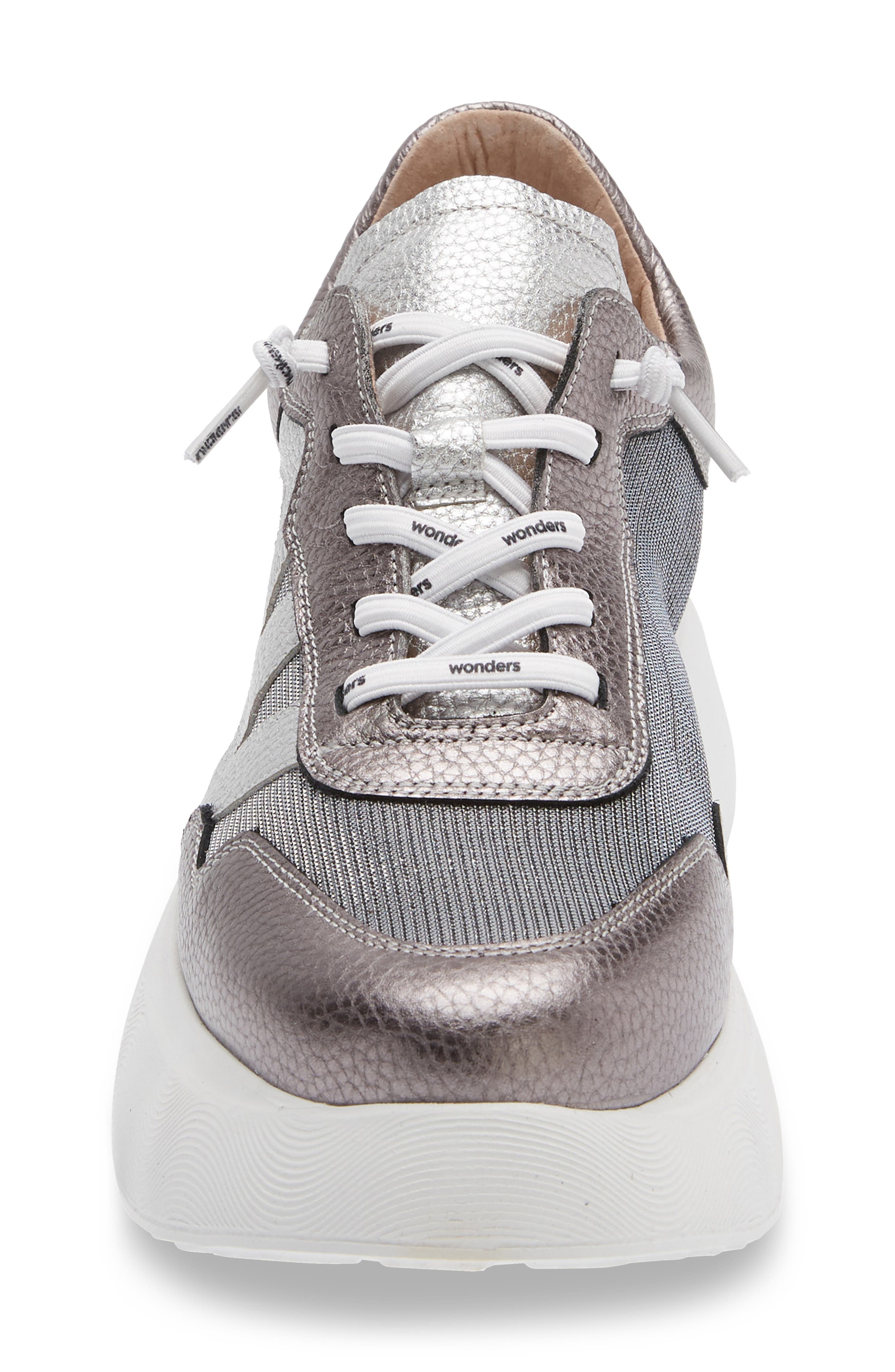 Wonders Lace-Up Platform Sneaker, Alternate, color, Comb.plomo