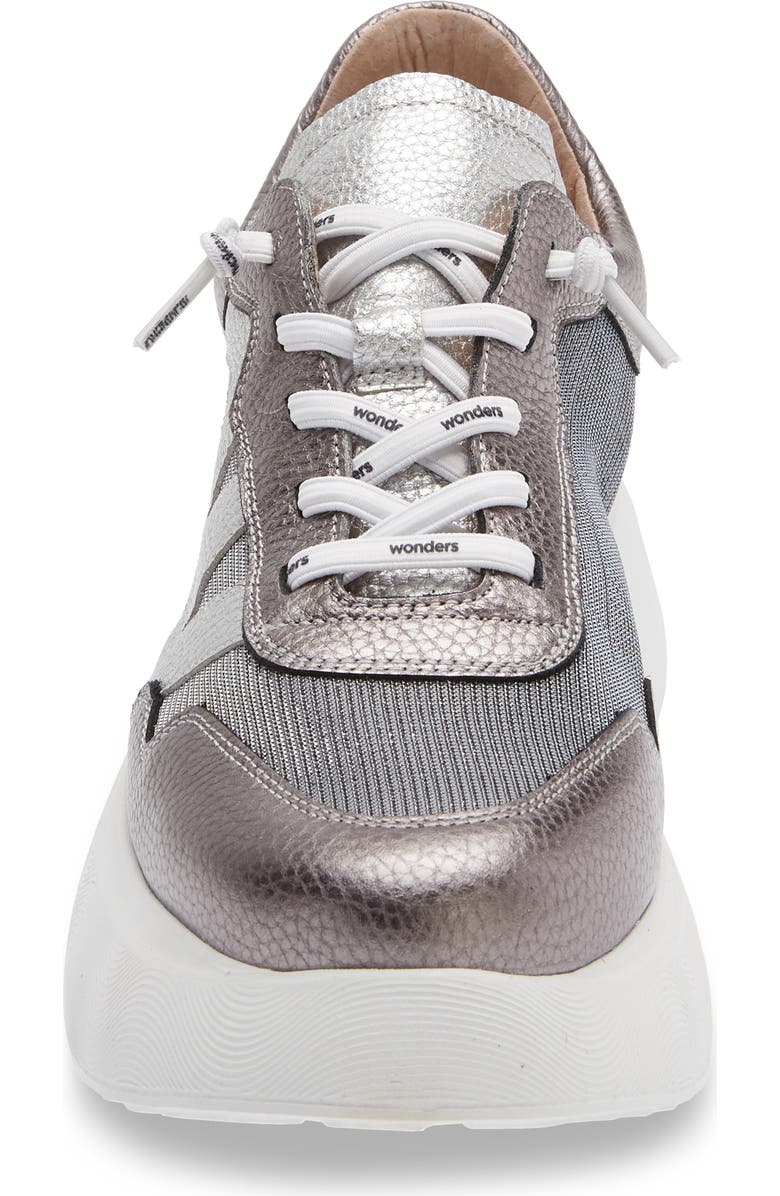 Wonders Lace-Up Platform Sneaker, Alternate, color, Comb.plomo
