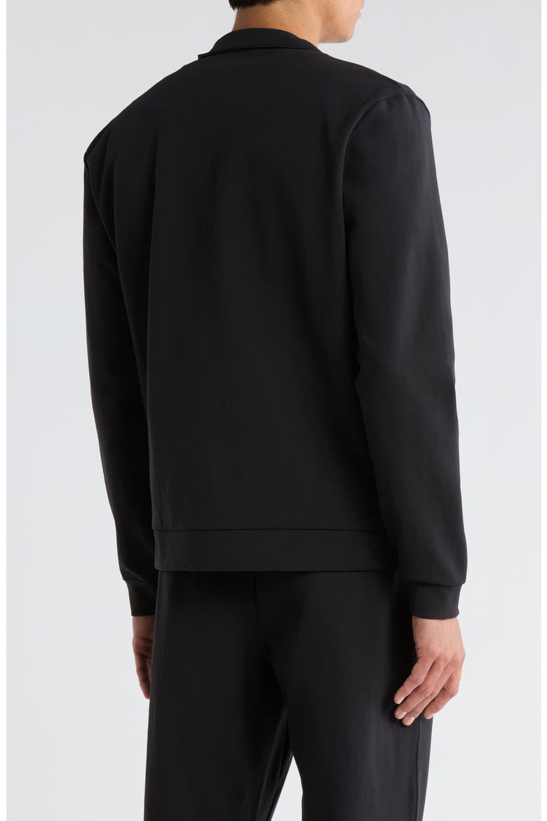 Micro Texture Full Zip Sweatshirt, Alternate, color, CAVIAR