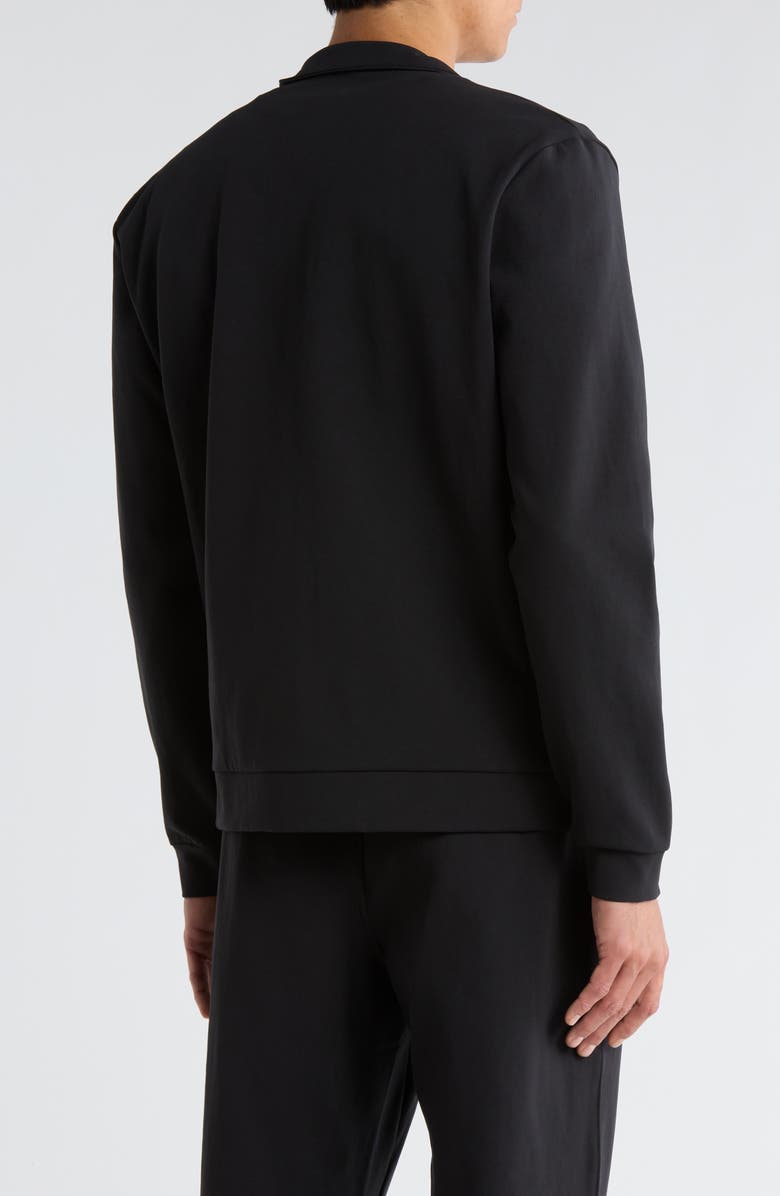 Original Penguin Micro Texture Full Zip Sweatshirt, Alternate, color, Caviar