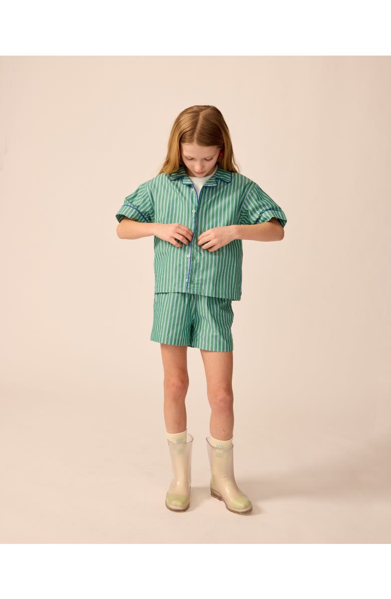 The Sunday Collective Bowling Shirt, Alternate, color, Cucumber Stripe