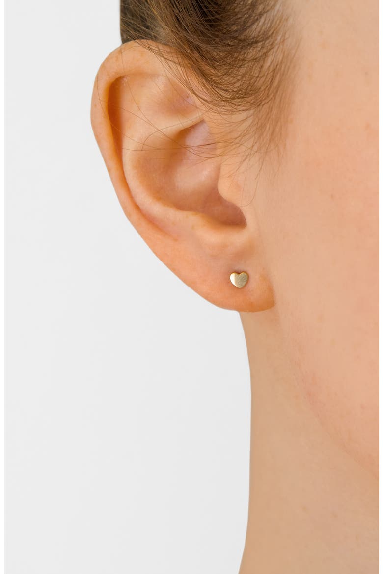 Jac + Jo Icon Heart Stud Earrings, Alternate, color, GOLD