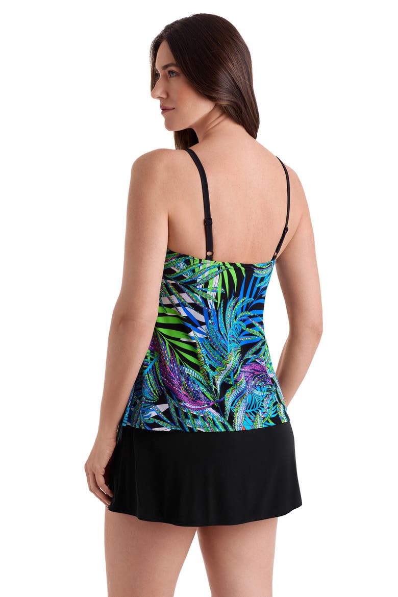 Faux Ruffle Skirtini Long Torso Swimsuit, Alternate, color, Jungle Boogie