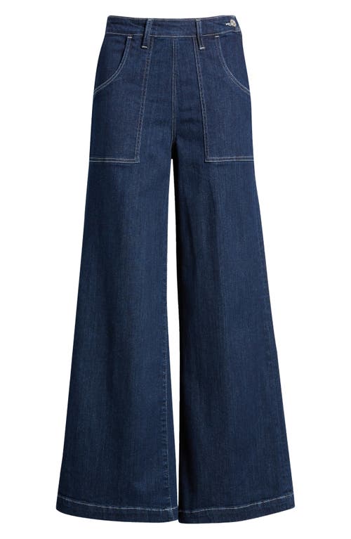 Shop Frame Francoise Wide Leg Jeans In Virgo