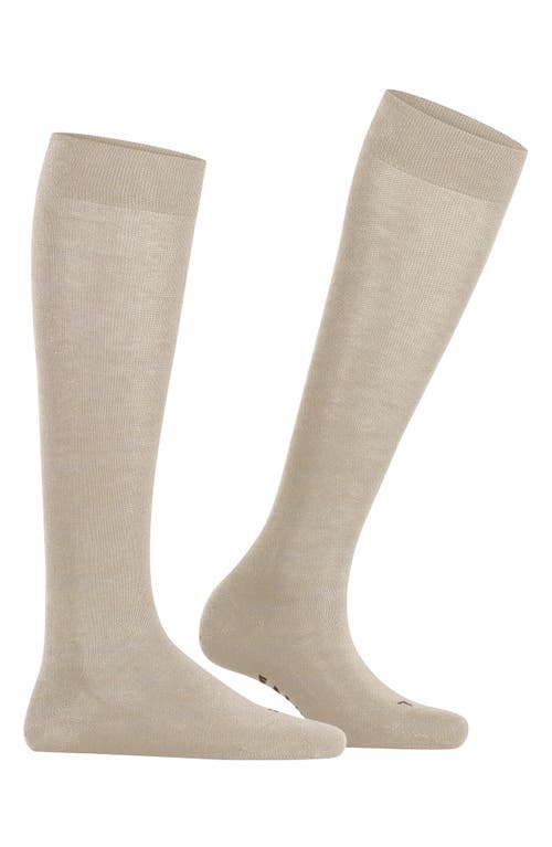 Falke Sensitive London Cotton Blend Knee High Socks In Brown