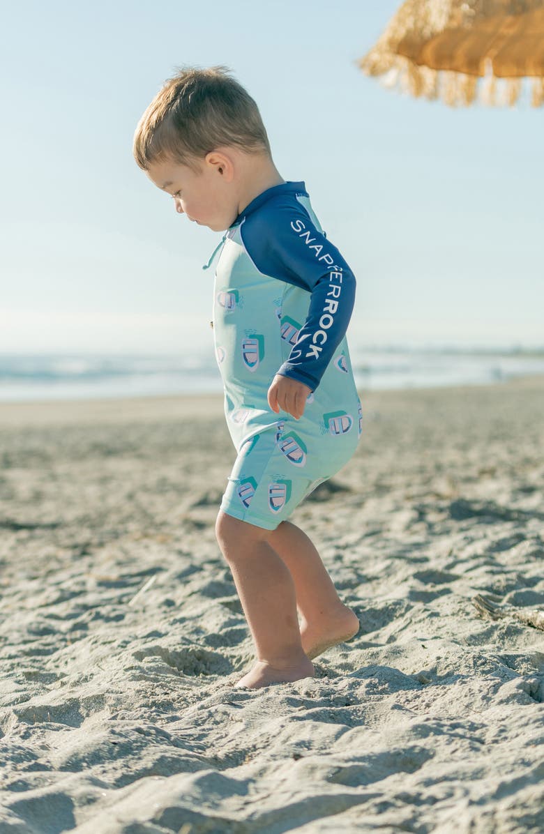 Snapper Rock Float Your Boat One-Piece Rashguard Swimsuit, Alternate, color,