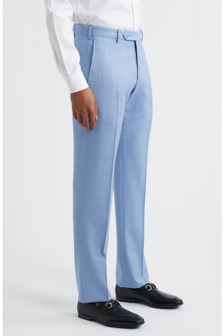 Parker Flat Front Wool Dress Pants, Alternate, color, LIGHT BLUE