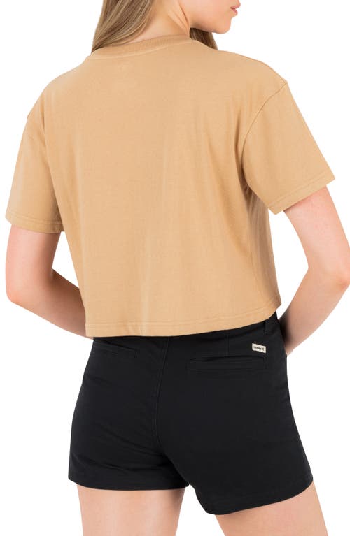 Hurley Blossom Boxy Crop T-shirt In Brown