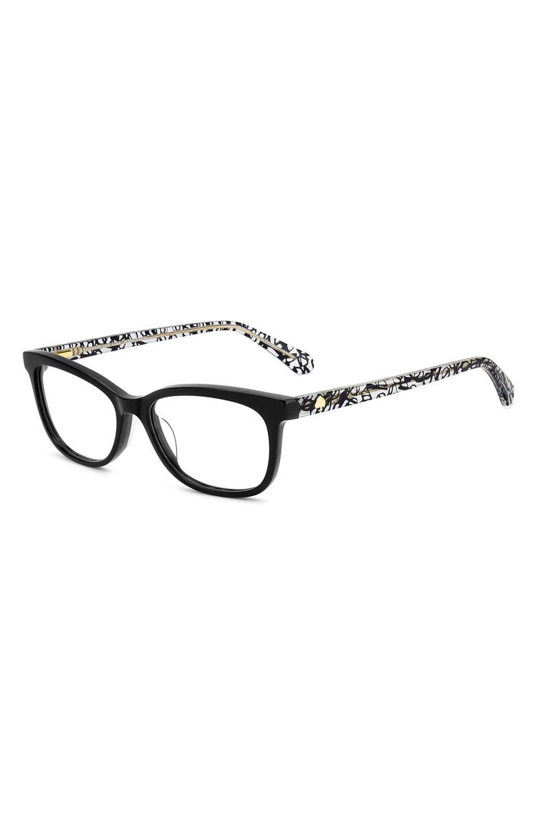 Kate Spade New York bronwen 52mm rectangular optical glasses, Alternate, color,