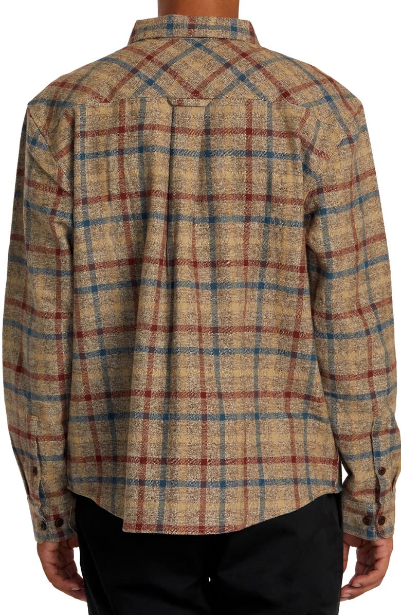 RVCA Hughes Relaxed Fit Check Flannel Button-Up Shirt Jacket, Alternate, color, 