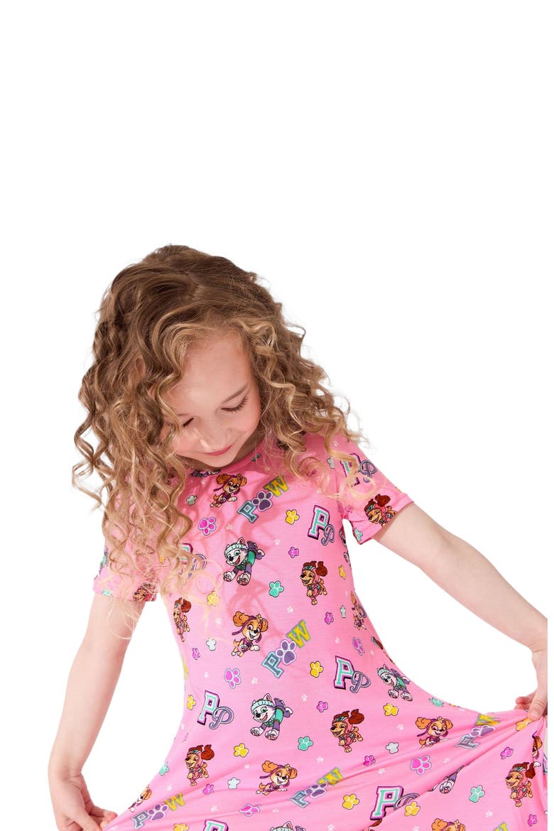 Kids' PAW Patrol Varsity Pink Short Sleeve Dress, Alternate, color, PAW Patrol: Varsity Pink