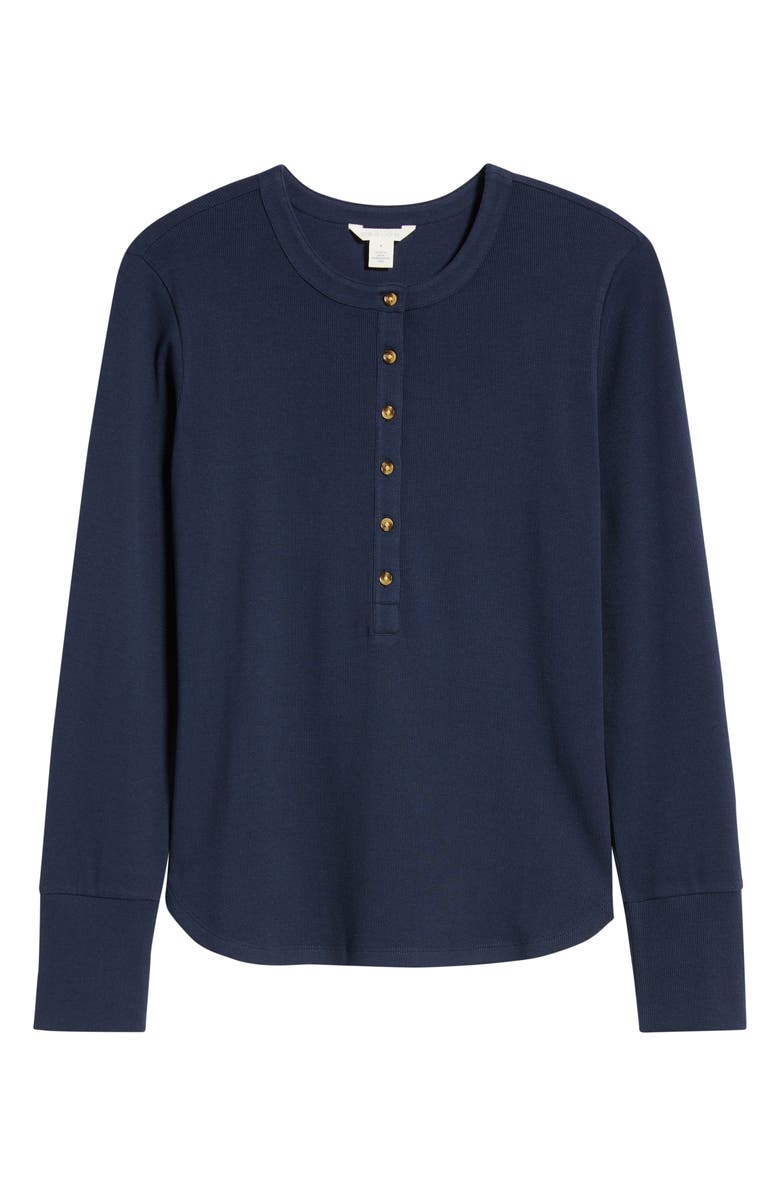 Caslon<sup>®</sup> Rib Henley, Alternate, color, Navy Still