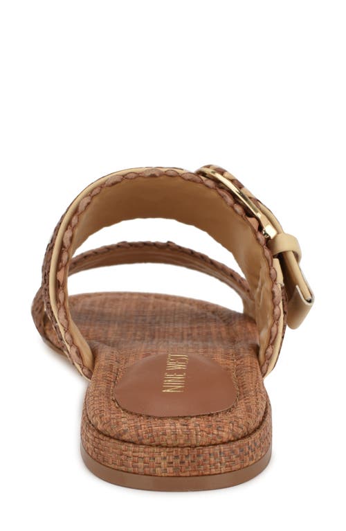 Nine West Sameey Two-strap Sandal In Dark Brown
