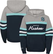 Mitchell & Ness Youth Mitchell & Ness Deep Sea Blue Seattle Kraken Head Coach Pullover Hoodie