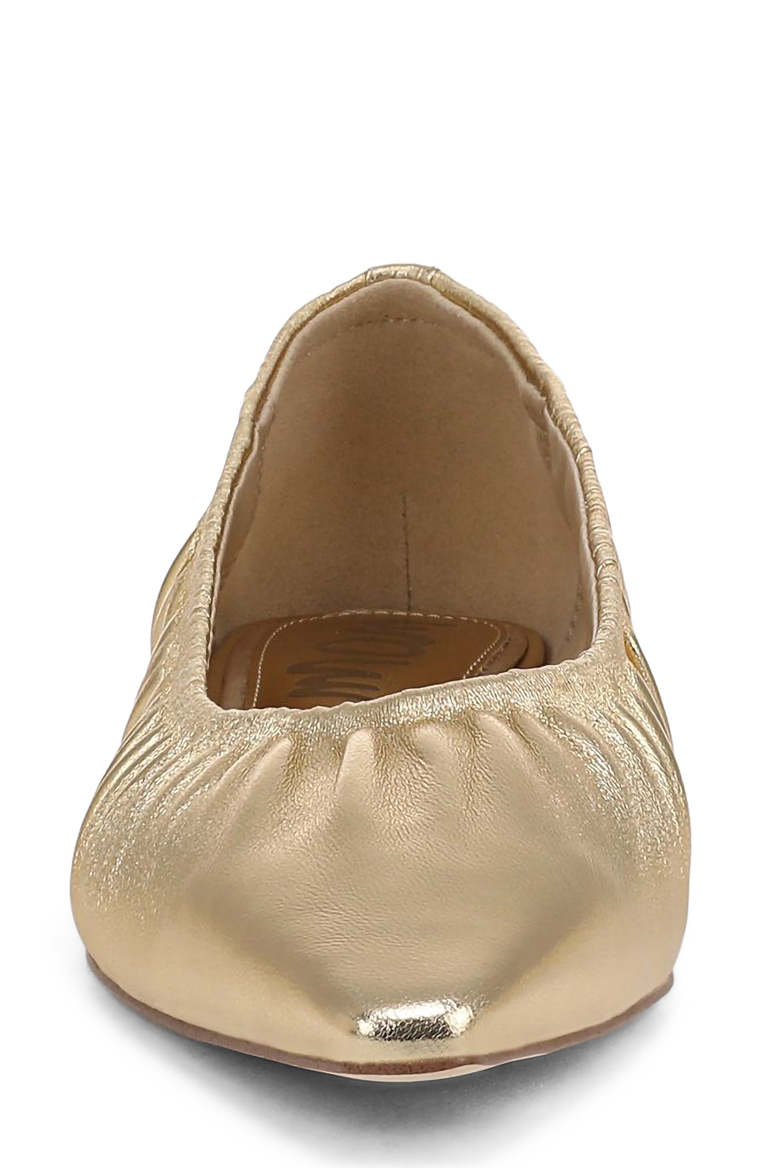 Essex Pointed Toe Flat, Alternate, color, AMBER GOLD SE