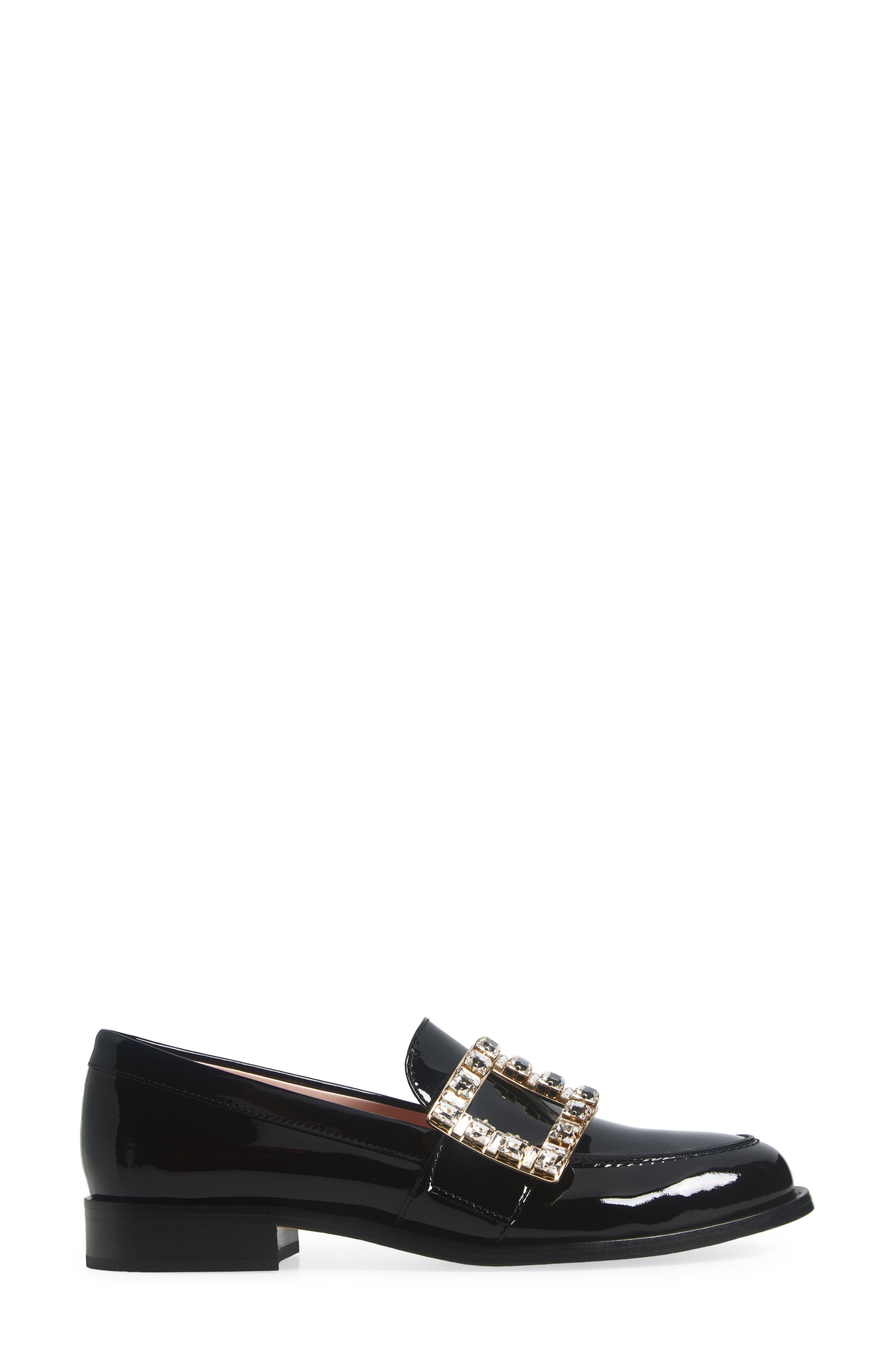 Roger Vivier Très Vivier Buckle Patent Leather Loafer, Alternate, color, 