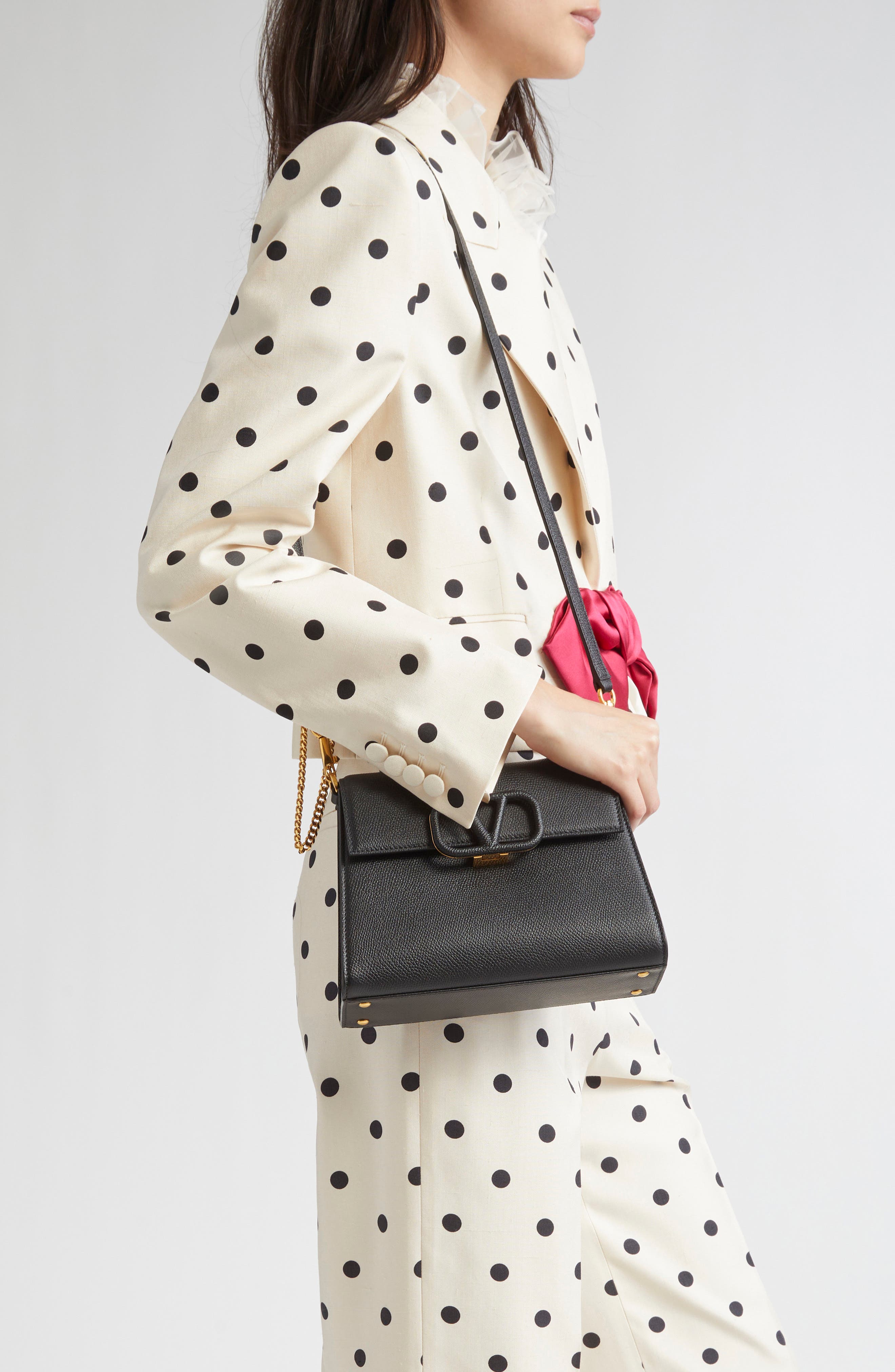 Valentino Garavani VSling Leather Top Handle Bag, Alternate, color, 