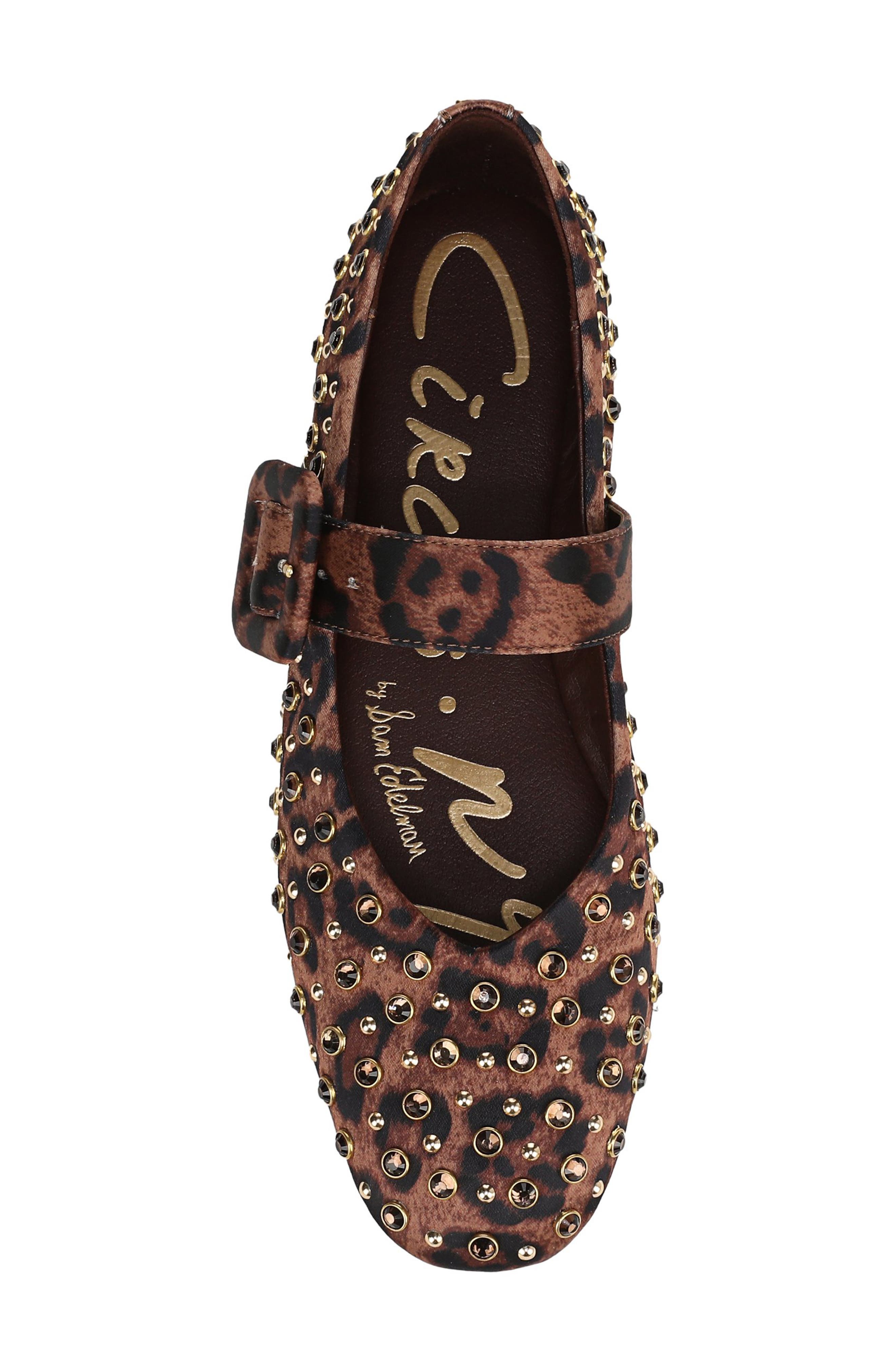 Circus NY by Sam Edelman Blaire Studded Mary Jane Flat, Alternate, color, Black/ Cognac Multi