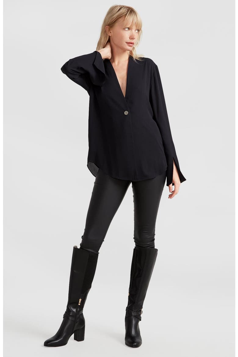 Sheer Genius Lightweight Blazer, Alternate, color, Black