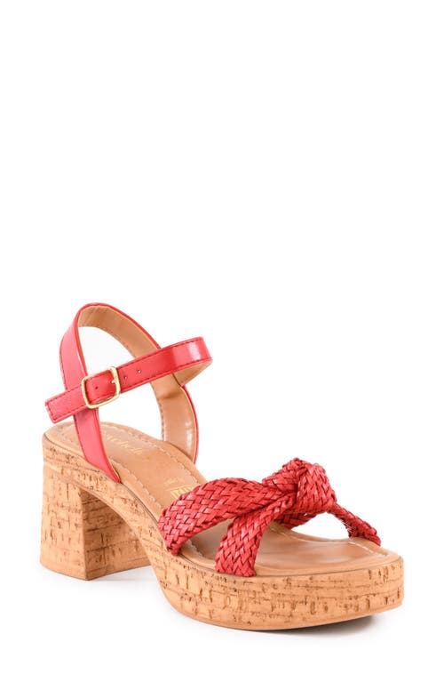 Seychelles Musical Platform Heeled Sandals In Red