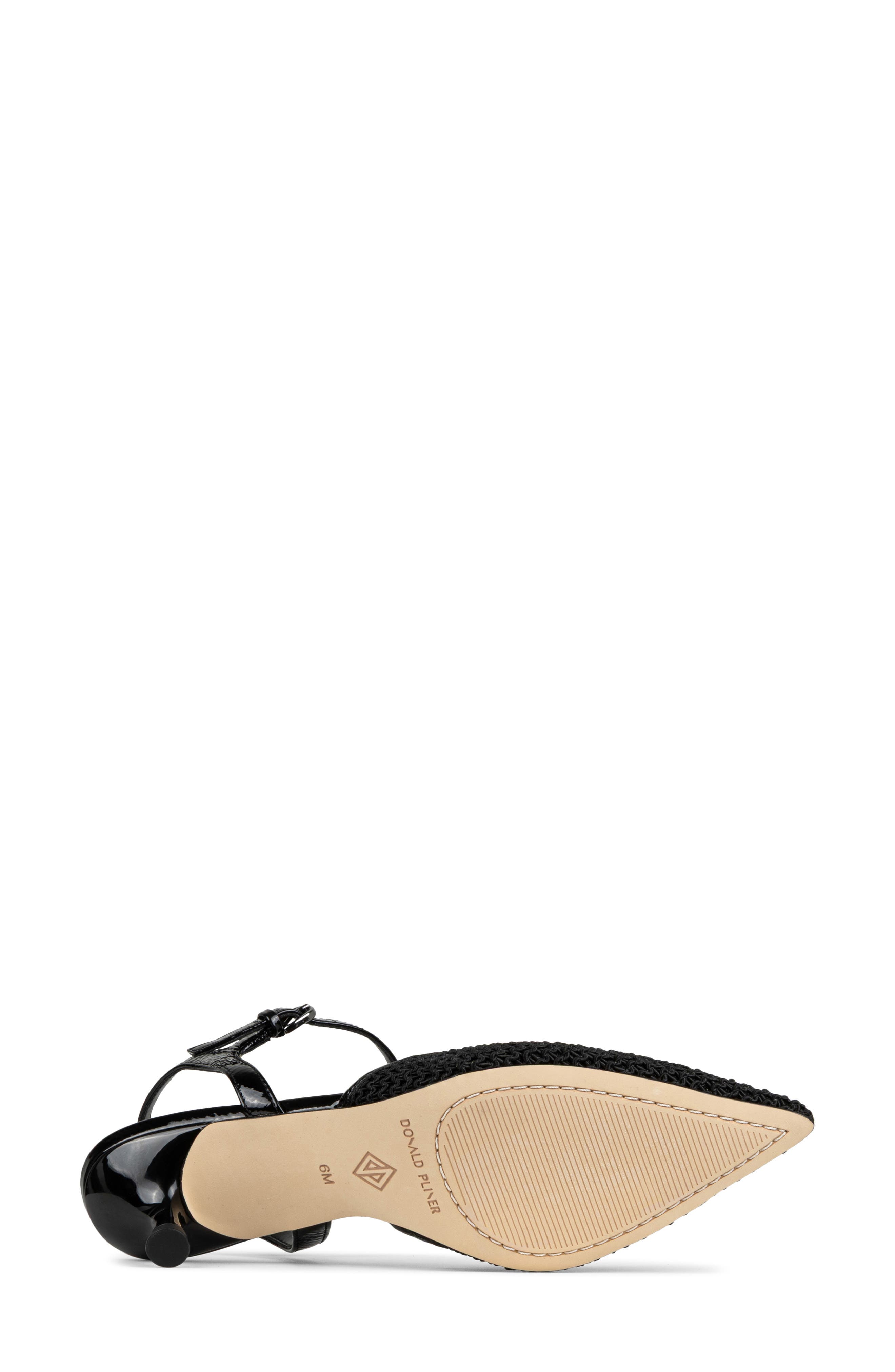 Donald Pliner Ankle Strap Pointed Toe Kitten Heel Pump, Alternate, color, Black