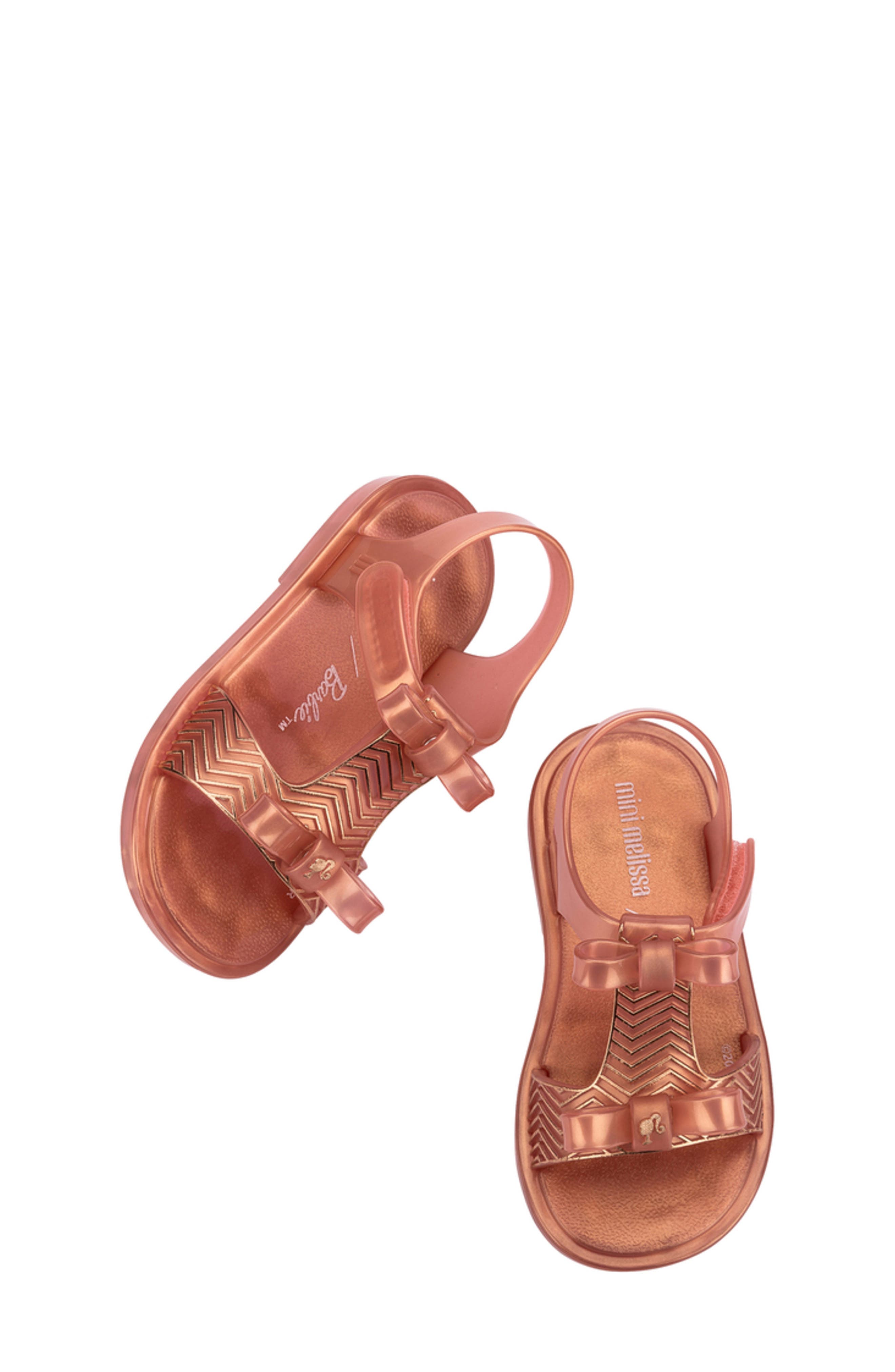 Mini Melissa x Barbie Kids' Dream Sandal, Alternate, color, Pearly Pink