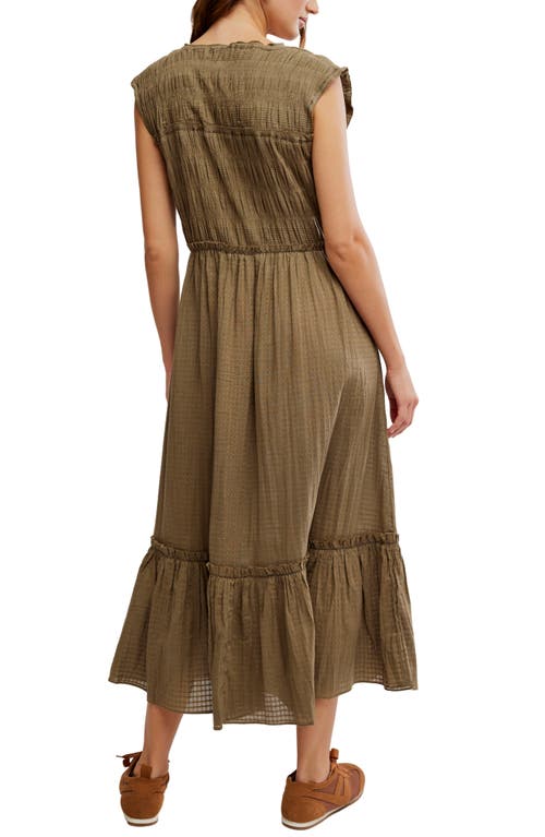 Free People Desert Dazed Sleeveless Cotton Midi Dress In Caiman