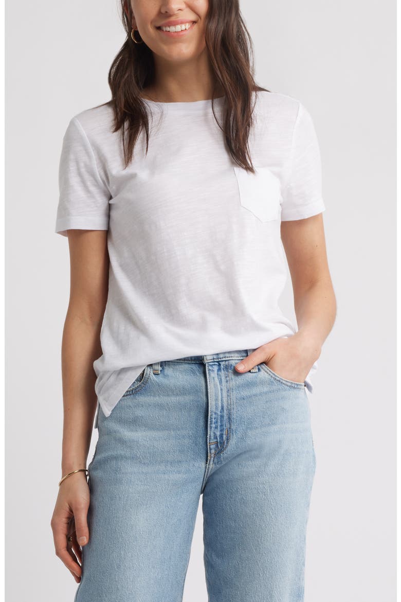 Cotton & Modal T-Shirt, Main, color, WHITE