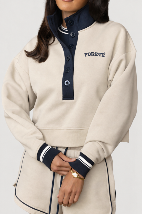 Varsity Funnel Neck Sweatshirt