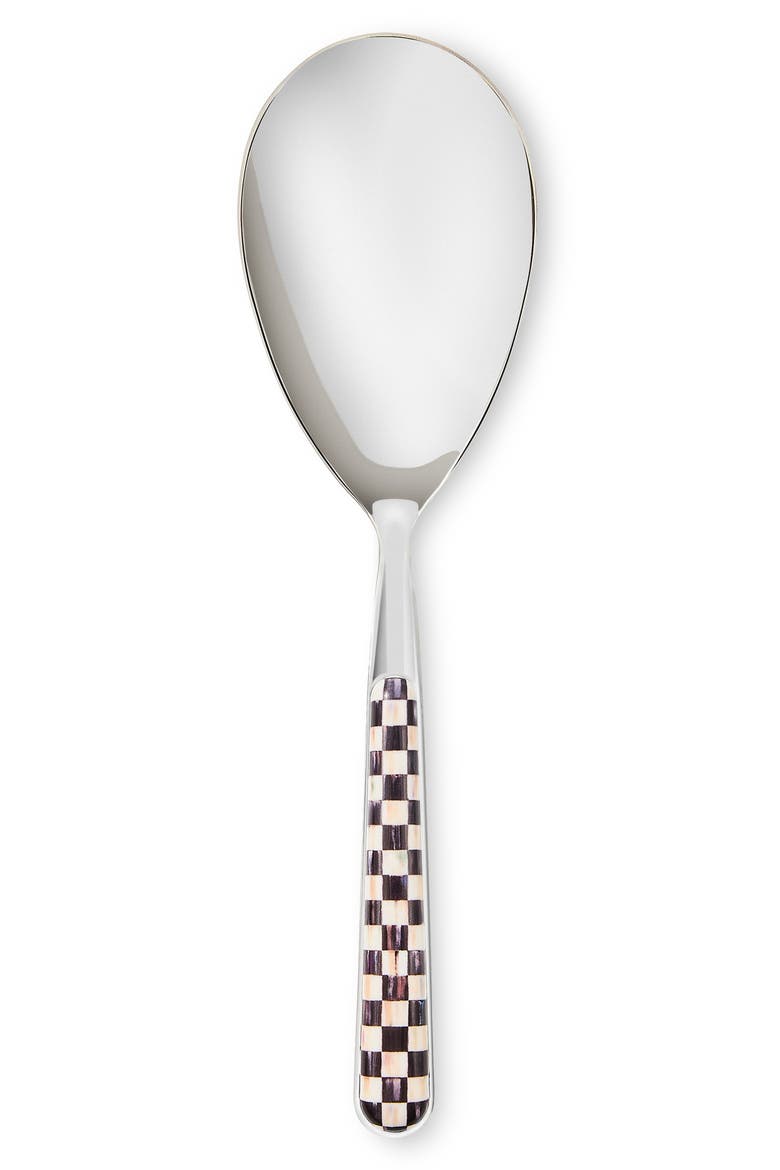 Courtly Check Bistro Serving Spoon, Main, color, BLACK