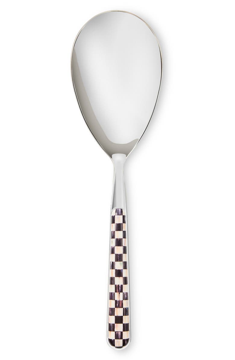 MACKENZIE CHILDS Courtly Check Bistro Serving Spoon, Main, color, Black