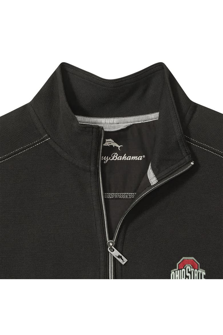 Men's Tommy Bahama Black Ohio State Buckeyes Montego Bay Half-Zip Jacket, Alternate, color, Black