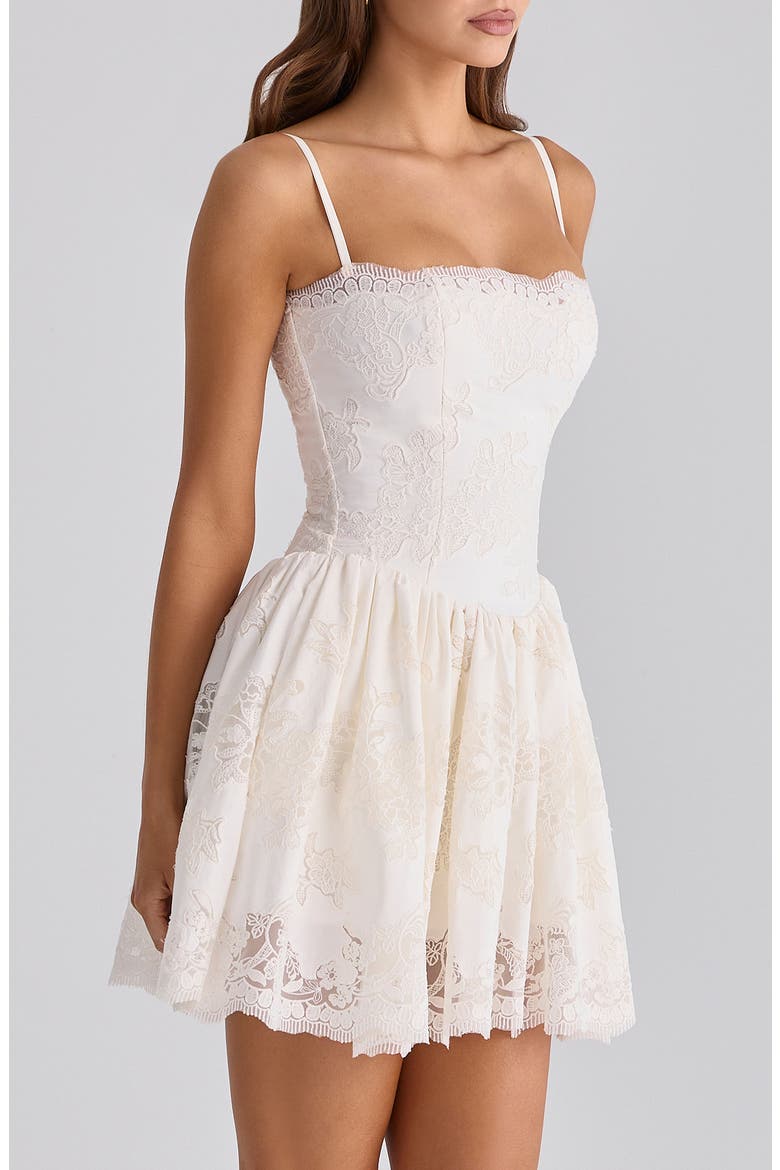 Chloe Broderie Anglaise Minidress, Alternate, color, WHITE