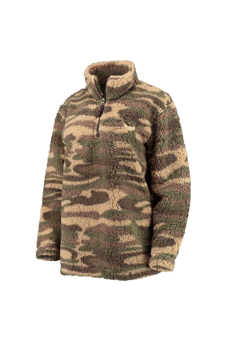 Women's G-III Sports by Carl Banks Camo Washington Capitals Sherpa Quarter-Zip Jacket, Alternate, color, Camo