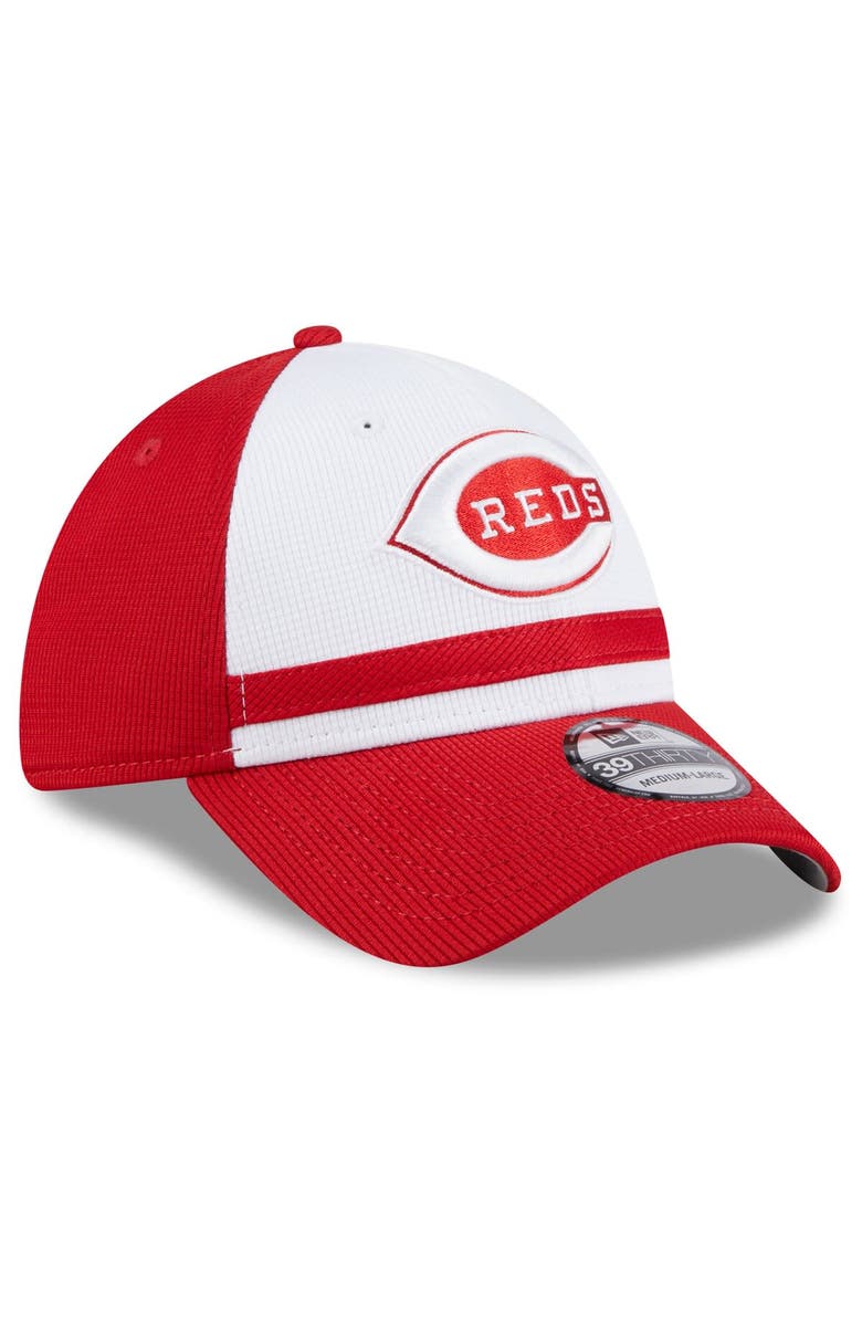 New Era Men's New Era White Cincinnati Reds 2025 Batting Practice 39THIRTY Flex Hat, Alternate, color, White