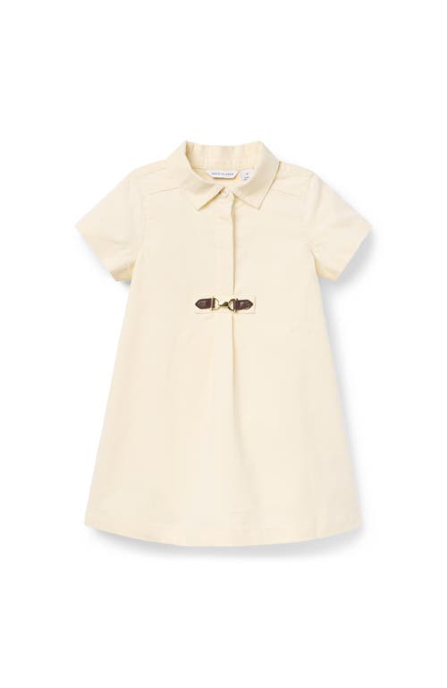 Janie And Jack The Corduroy Bridle Bit Dress In White