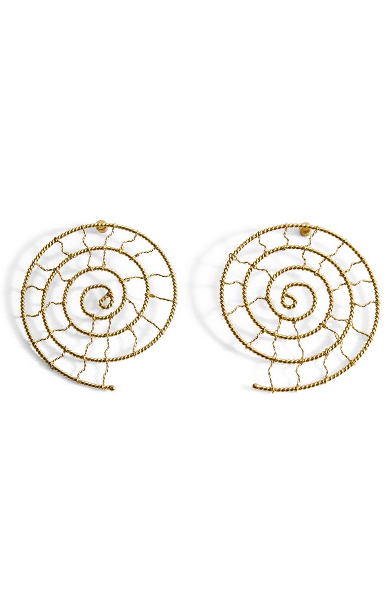 MANGO Shell Designe Drop Earrings, Main, color,