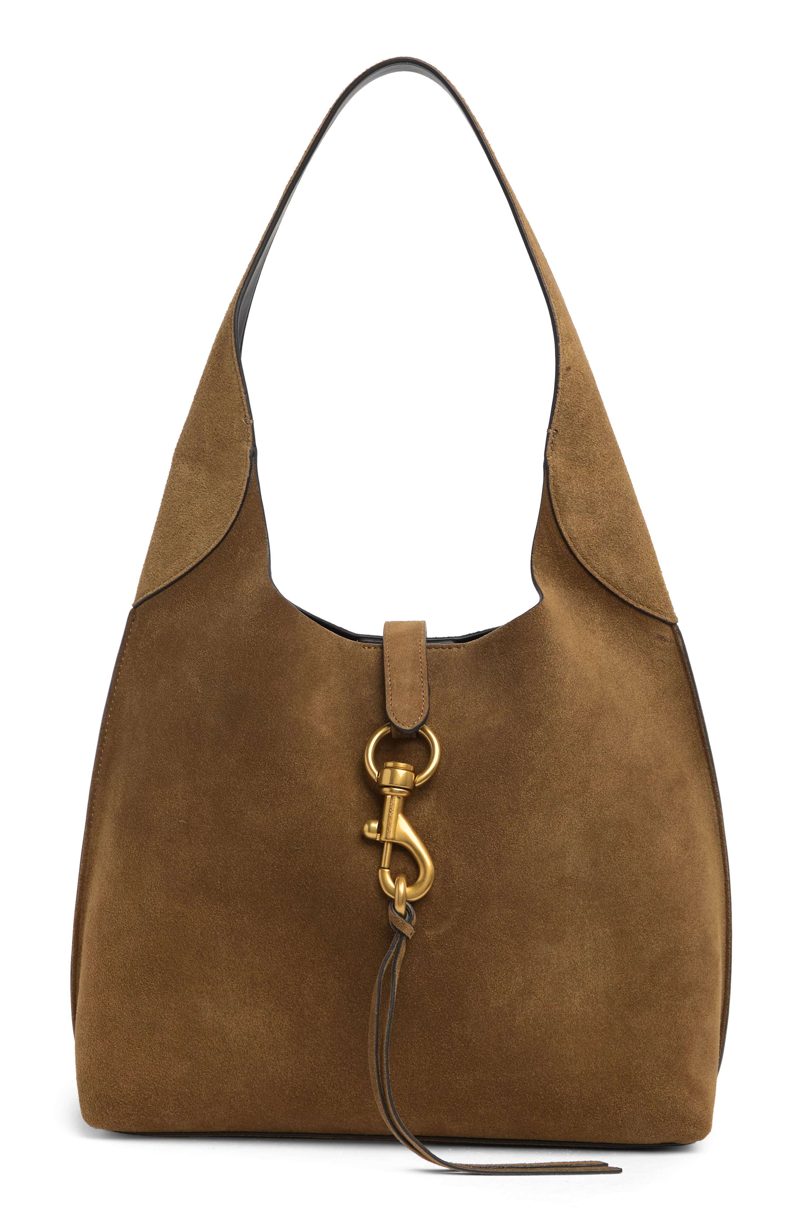 Rebecca Minkoff Megan Suede Hobo Bag, Main, color, 