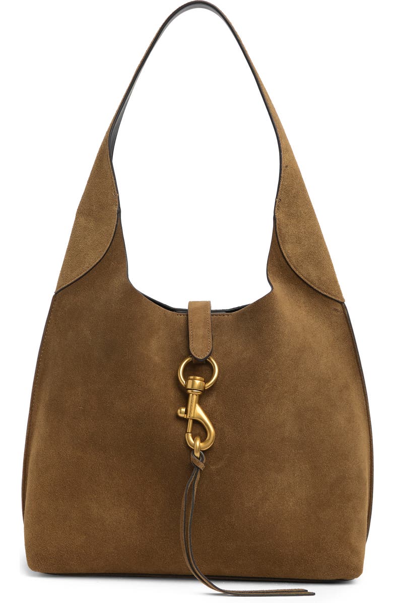 Rebecca Minkoff Megan Suede Hobo Bag, Main, color,