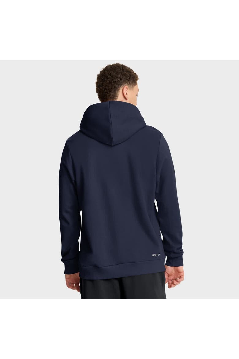 Men's Jordan Brand Navy North Carolina Tar Heels 2025 Sideline Standard Issue Dri-FIT Hoodie, Alternate, color, Navy