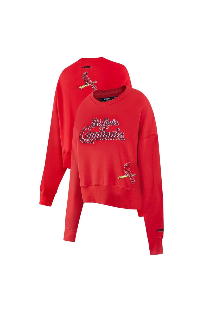 PRO STANDARD Women's Pro Standard  Red St. Louis Cardinals Game Day Classics Crewneck Pullover, Main, color, 