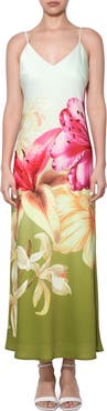 Adelyn Rae Cecilia Gradient Floral Print Slipdress