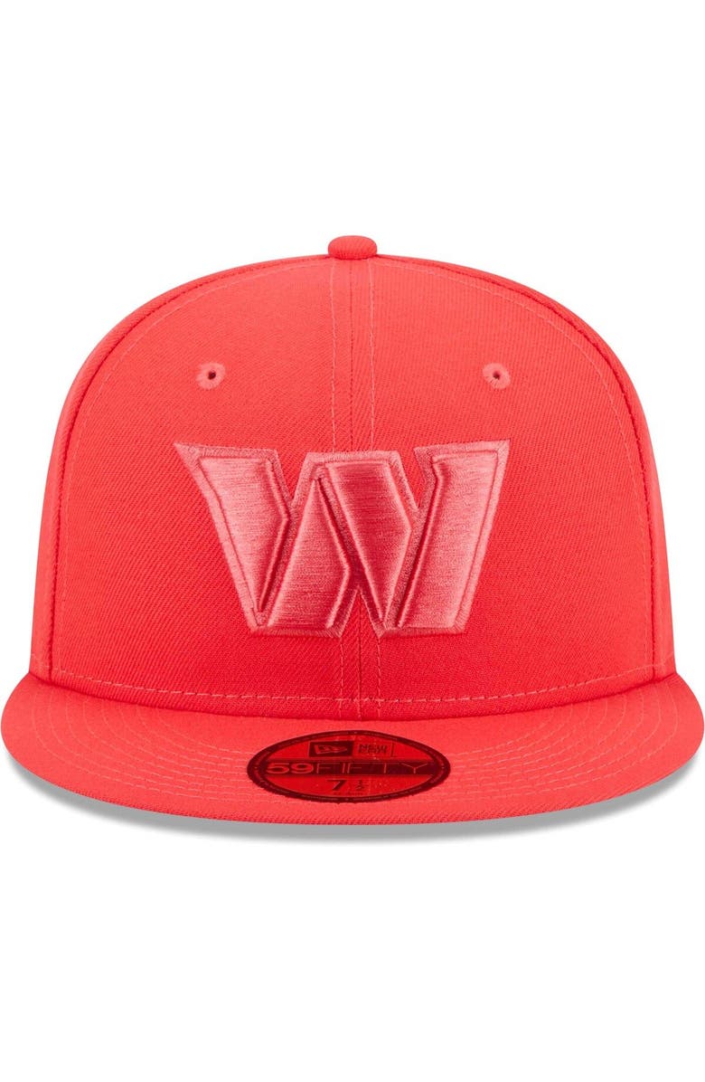 New Era Men's New Era Red Washington Commanders Color Pack Brights 59FIFTY Fitted Hat, Alternate, color, Red